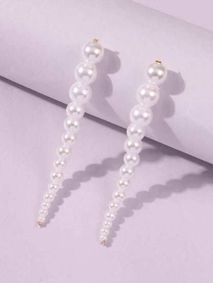 Faux Pearl Drop Earrings
