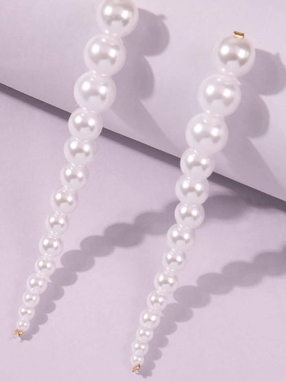 Faux Pearl Drop Earrings