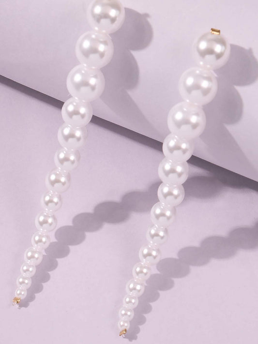 Faux Pearl Drop Earrings