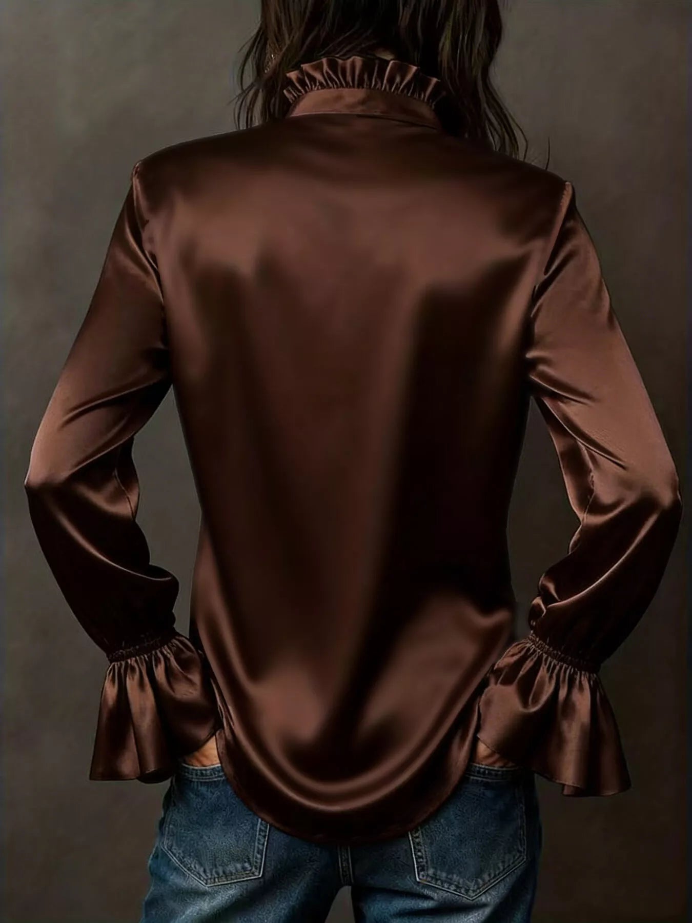 Vintage flounce-sleeve blouse in a romantic silhouette, by Pinup Girl Clothing, sizes XS to 4X.