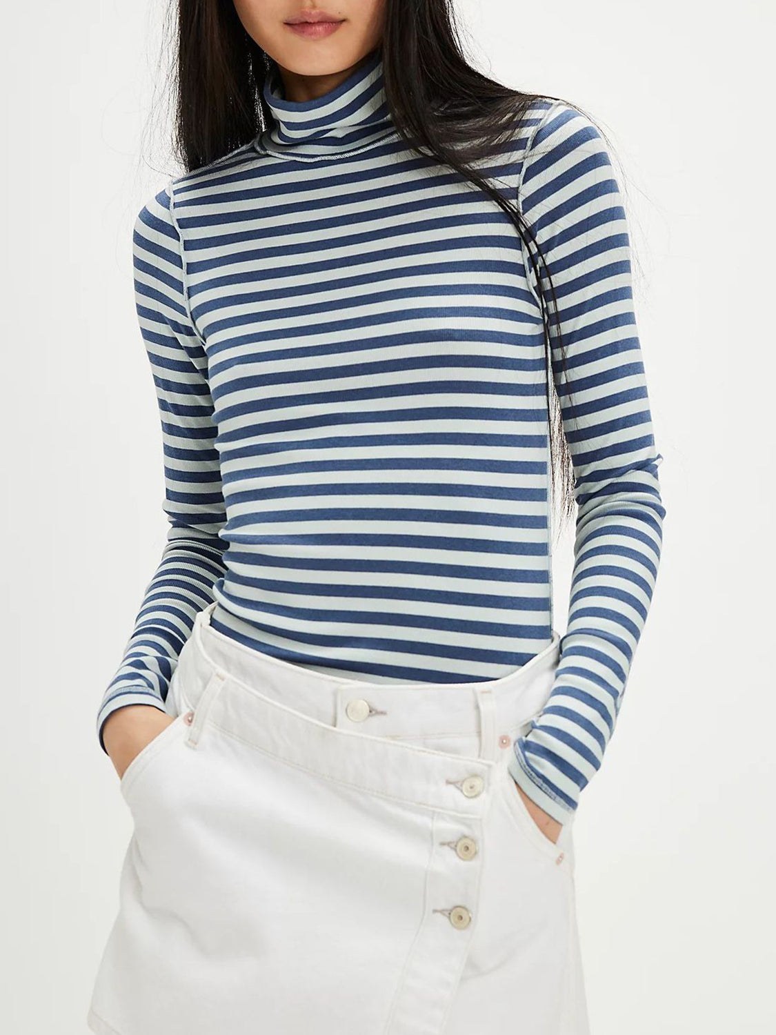 Exposee Striped Turtleneck Long Sleeve | 3 Colors | Poundton