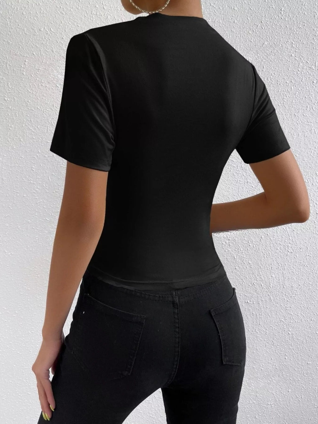 Capri draped short-sleeve top by Pinup Girl Clothing