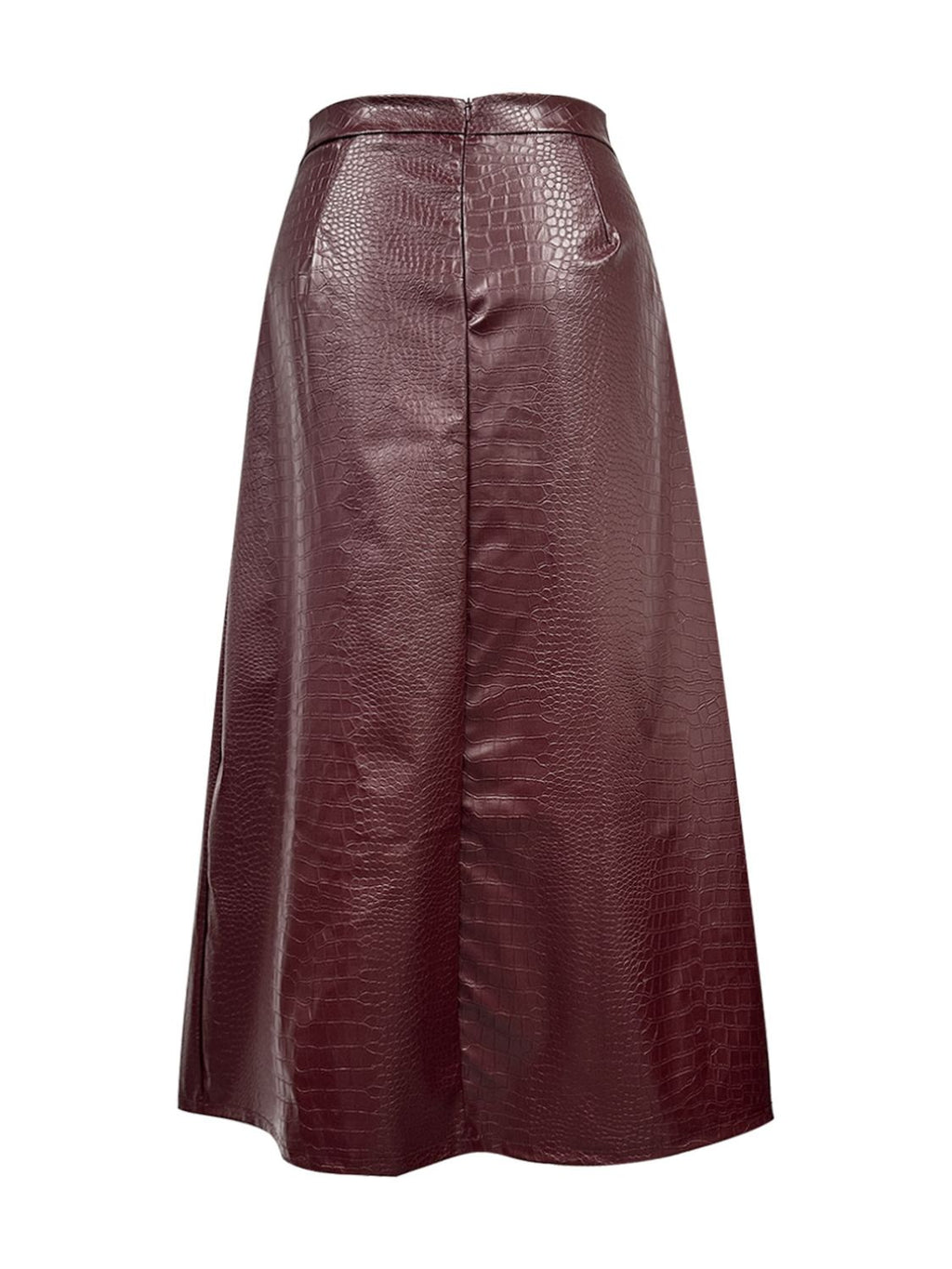 Michelle Vegan Leather High Waist Midi Skirt - 3 Colors - Poundton