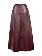 Michelle Vegan Leather High Waist Midi Skirt - 3 Colors - Poundton