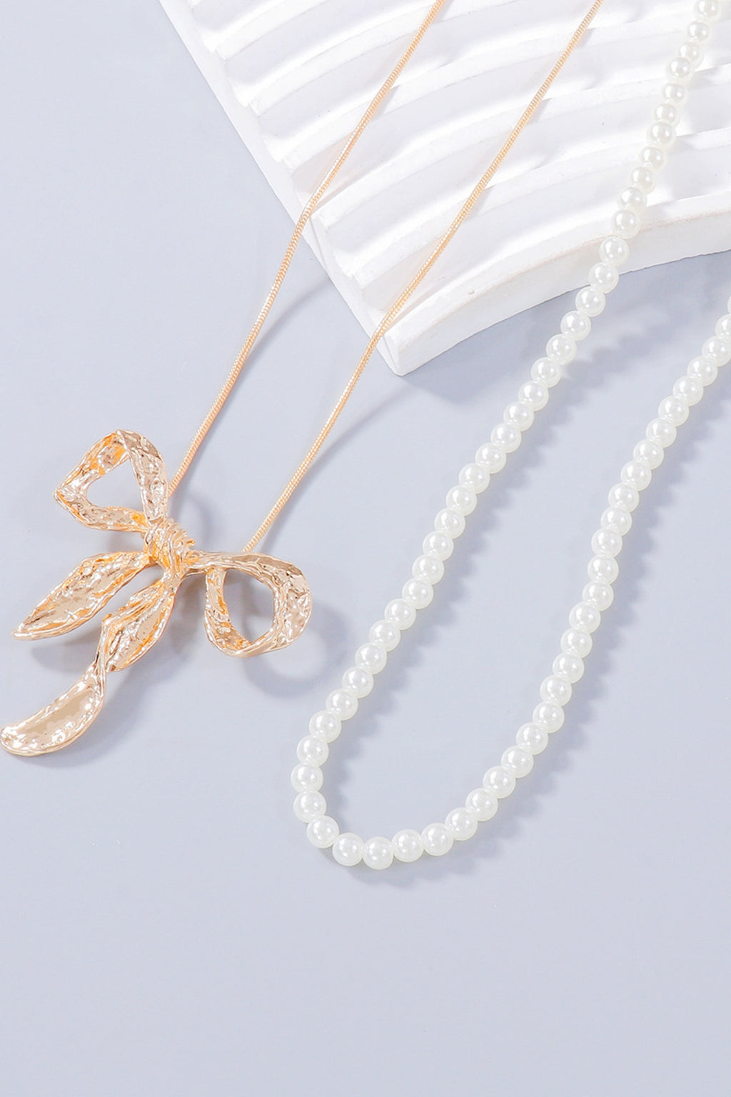 Zoe Pearl & Bow Jewelry Set | Silver or Gold