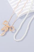 Zoe Pearl & Bow Jewelry Set | Silver or Gold