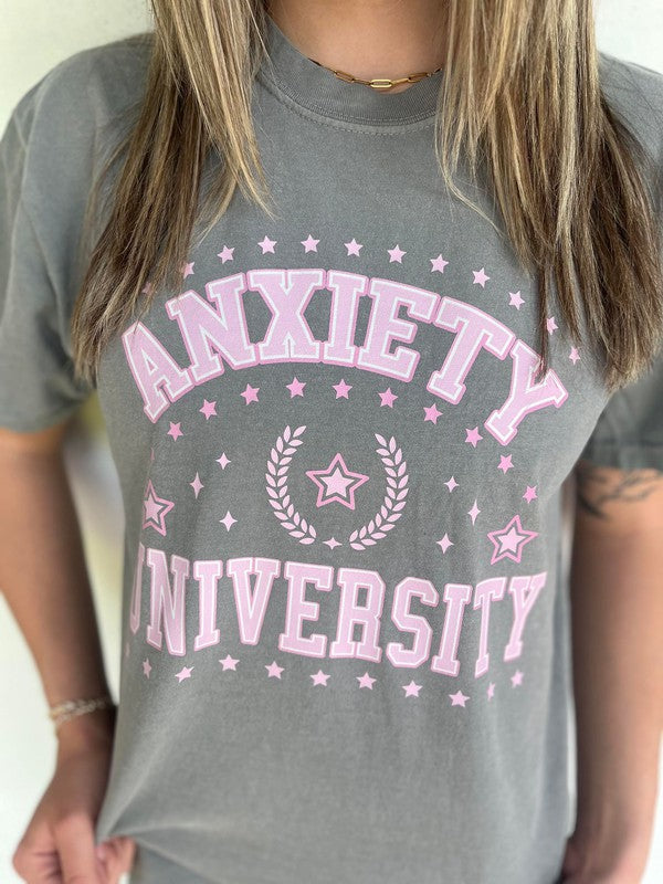 Anxiety University 100% Cotton Graphic Tee Shirt