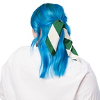 Cyndi Green and White Mark Stripe Bandana