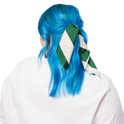 Cyndi Green and White Mark Stripe Bandana | Pinup Couture