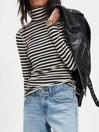 Exposee Striped Turtleneck Long Sleeve | 3 Colors | Poundton