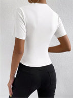 Capri draped short-sleeve top by Pinup Girl Clothing