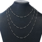 Cameo Italiano "Elements" Black Onyx Station Choice of Length Necklace