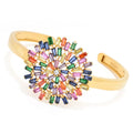 Color Crush 18.34 DEW Simulated Gemstone Cuff Bracelet
