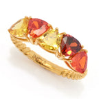 Color Crush Gemstone 5-Stone Twisted Stack Ring