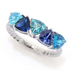 Color Crush Gemstone 5-Stone Twisted Stack Ring
