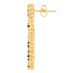Color Crush Gem Baguette Open Drop Earrings