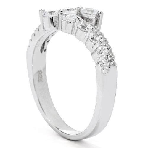 0.72 DEW Simulated Diamond Asymmetrical Graduated Ring