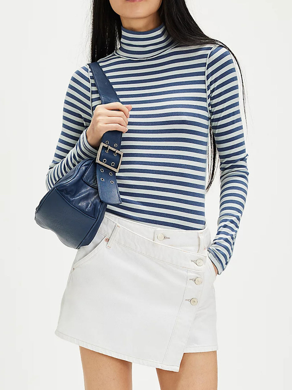 Exposee Striped Turtleneck Long Sleeve | 3 Colors | Poundton