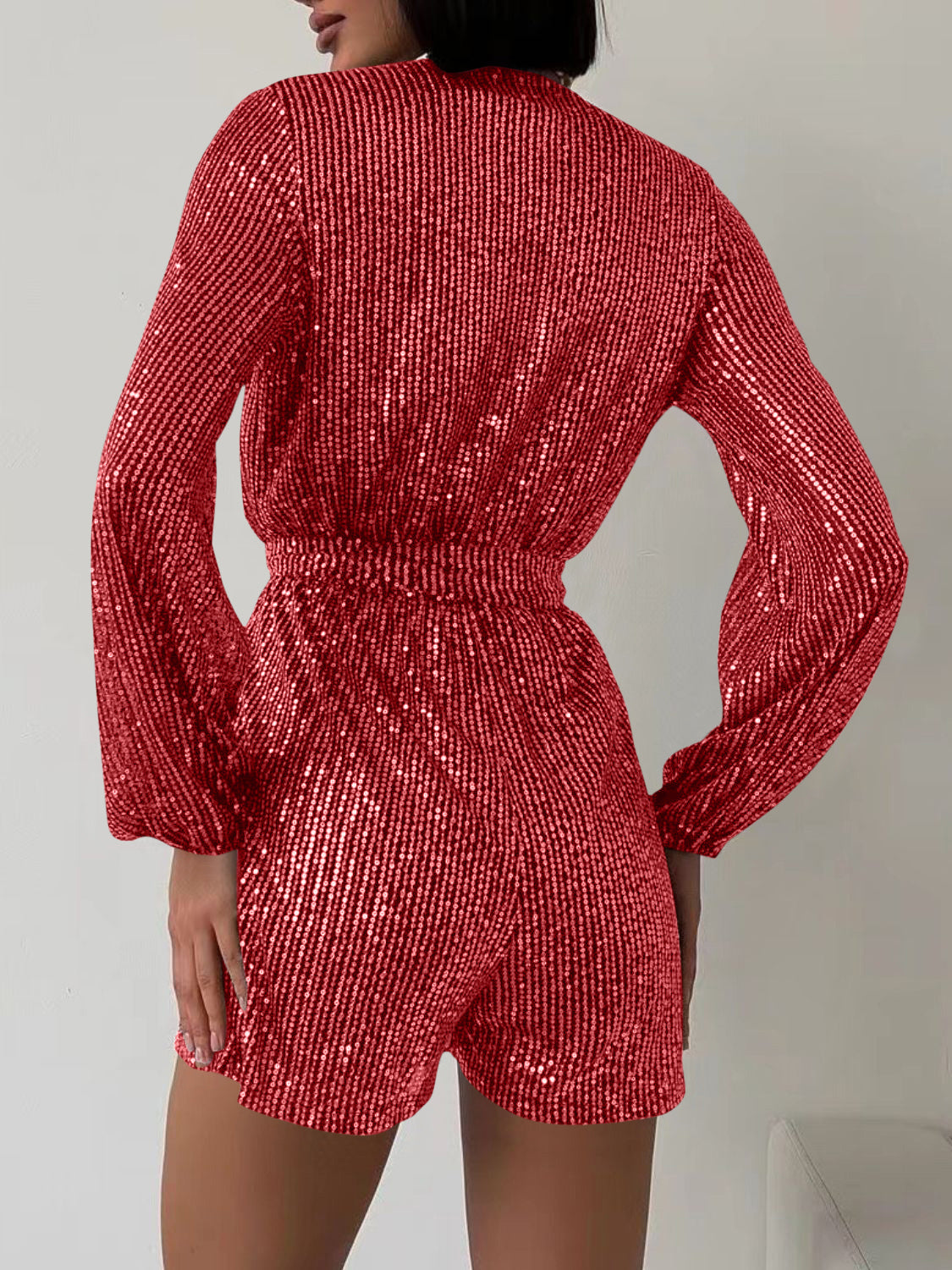Spark Tie Waist Long Sleeve Romper | 7 Colors