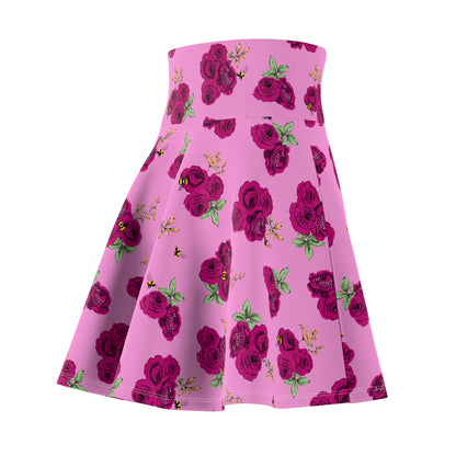 Louisa Pink Bee Floral Skater Skirt Swim Coverup
