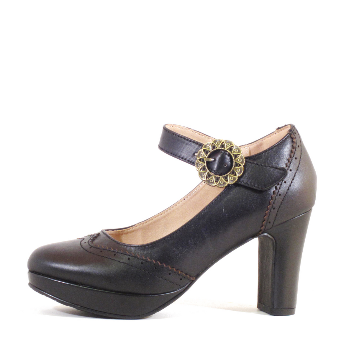 Dossier Mary Jane Heels in black by Pinup Girl Clothing
