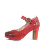 Dossier Mary Jane Heels in red by Pinup Girl Clothing