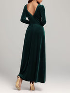 Faerie Velvet Square Neck Long Sleeve Dress | 4 Colors | Poundton