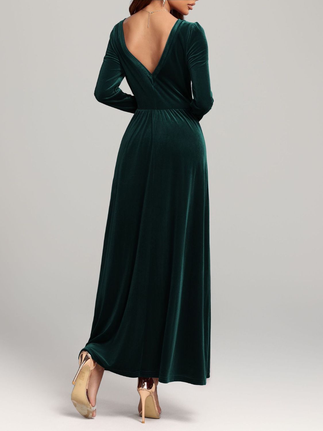 Faerie Velvet Square Neck Long Sleeve Dress | 4 Colors | Poundton