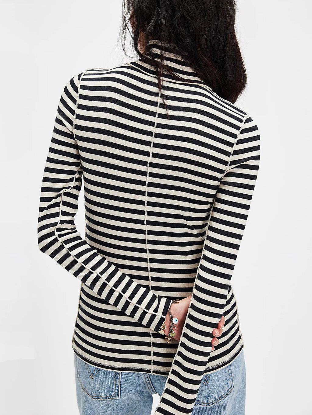 Exposee Striped Turtleneck Long Sleeve | 3 Colors | Poundton