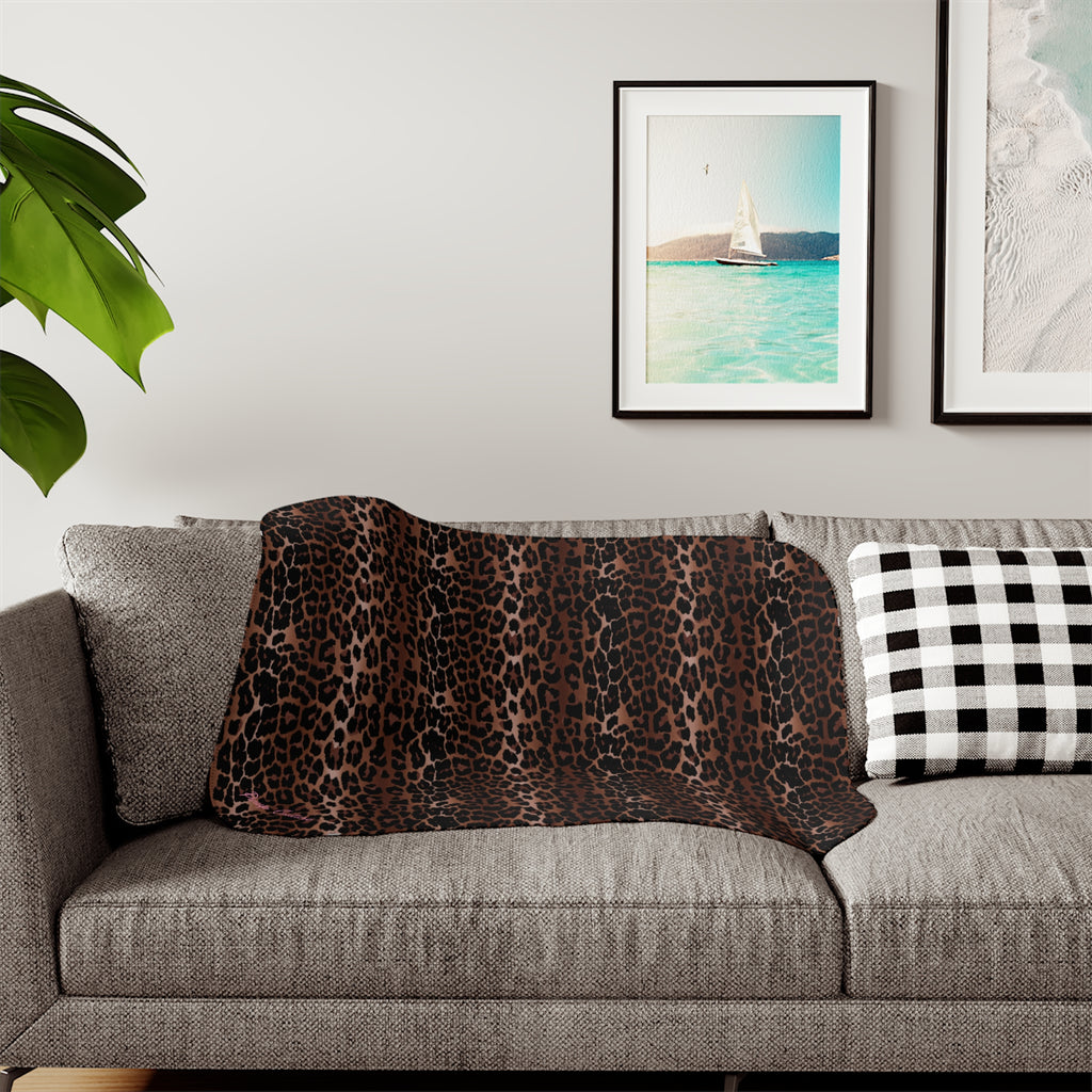Ultra Fuzz OG Leopard Print Sherpa Blanket ��� Reversible Two���Tone Cozy Throw