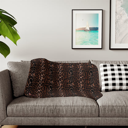 Ultra Fuzz OG Leopard Print Sherpa Blanket — Reversible Two‑Tone Cozy Throw | Pinup Couture