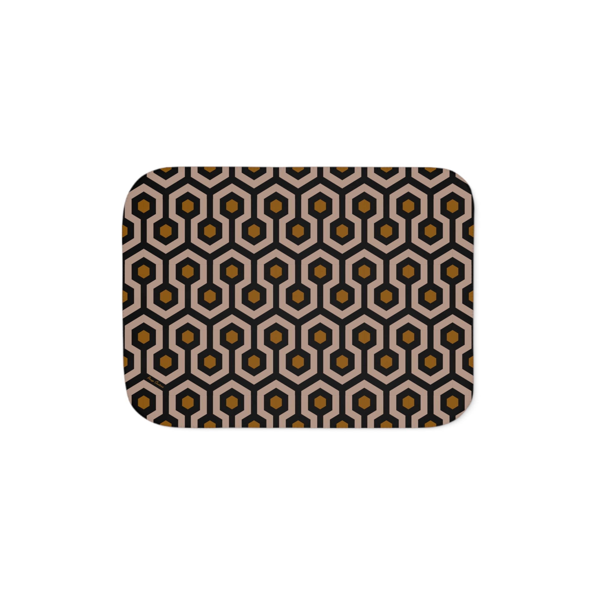 Ultra Fuzz Neutral Hotel Hexagon Sherpa Blanket ��� Reversible Two���Tone Cozy Throw