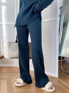 Sofia Mock Neck Raglan Sleeve Top and Pants Sweater Set | 4 Colors