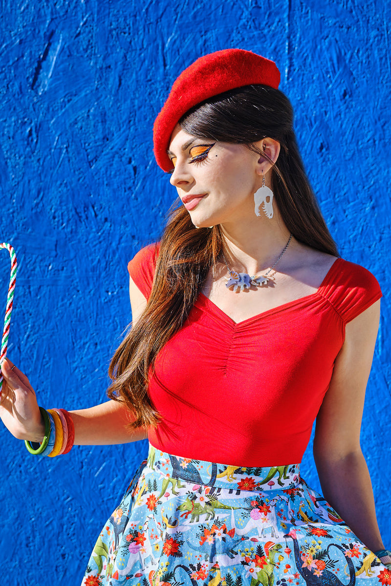 Isabel Top in Red | Retrolicious