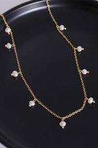 Emma 18K Gold-Plated Titanium Steel Pearl Necklace