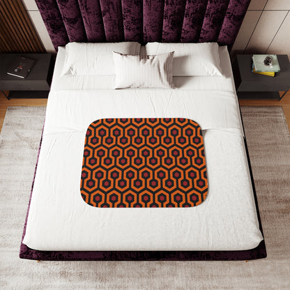 Ultra Fuzz Hotel Hexagon Sherpa Blanket — Reversible Two‑Tone Cozy Throw | Pinup Couture