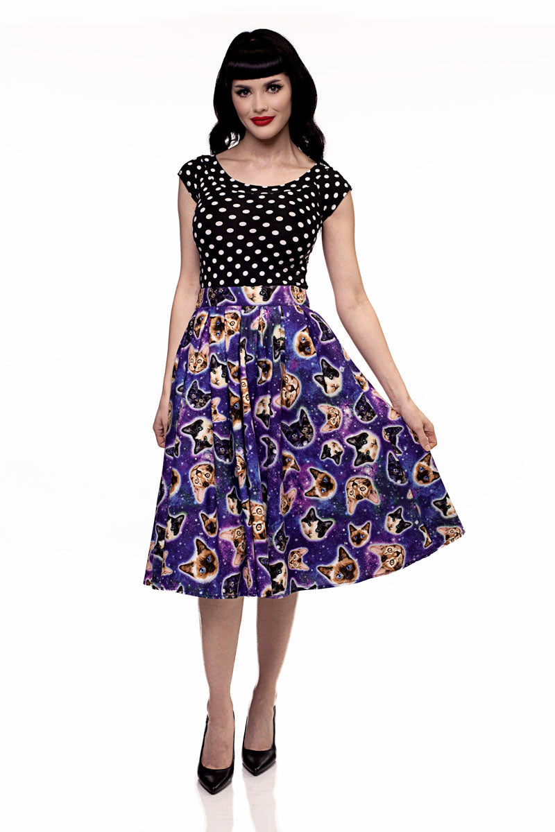 Boat Neck Top in Polka Dots | Retrolicious