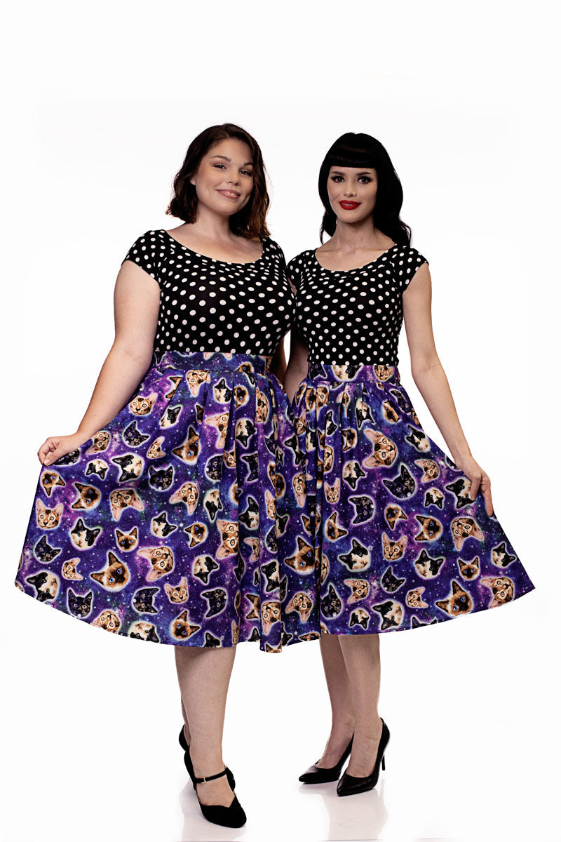 Boat Neck Top in Polka Dots | Retrolicious