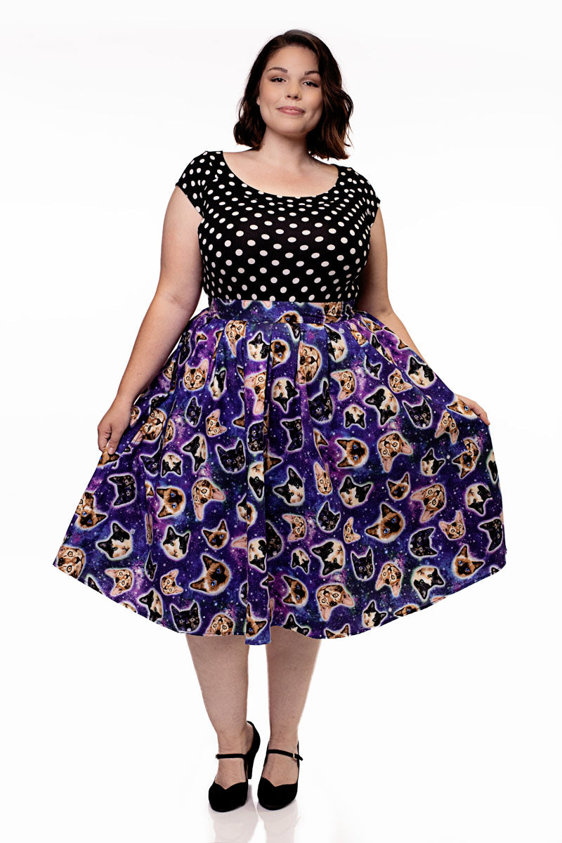 Boat Neck Top in Polka Dots | Retrolicious
