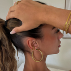 Flora Large Hoop Earring | Gold and Silver