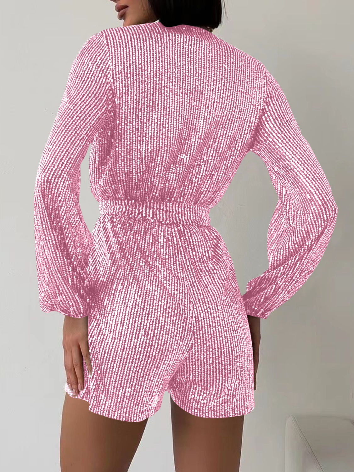 Spark Tie Waist Long Sleeve Romper | 7 Colors
