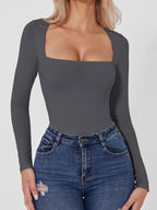 Everyway Square-Neck Long-Sleeve Bodysuit | 5 Colors