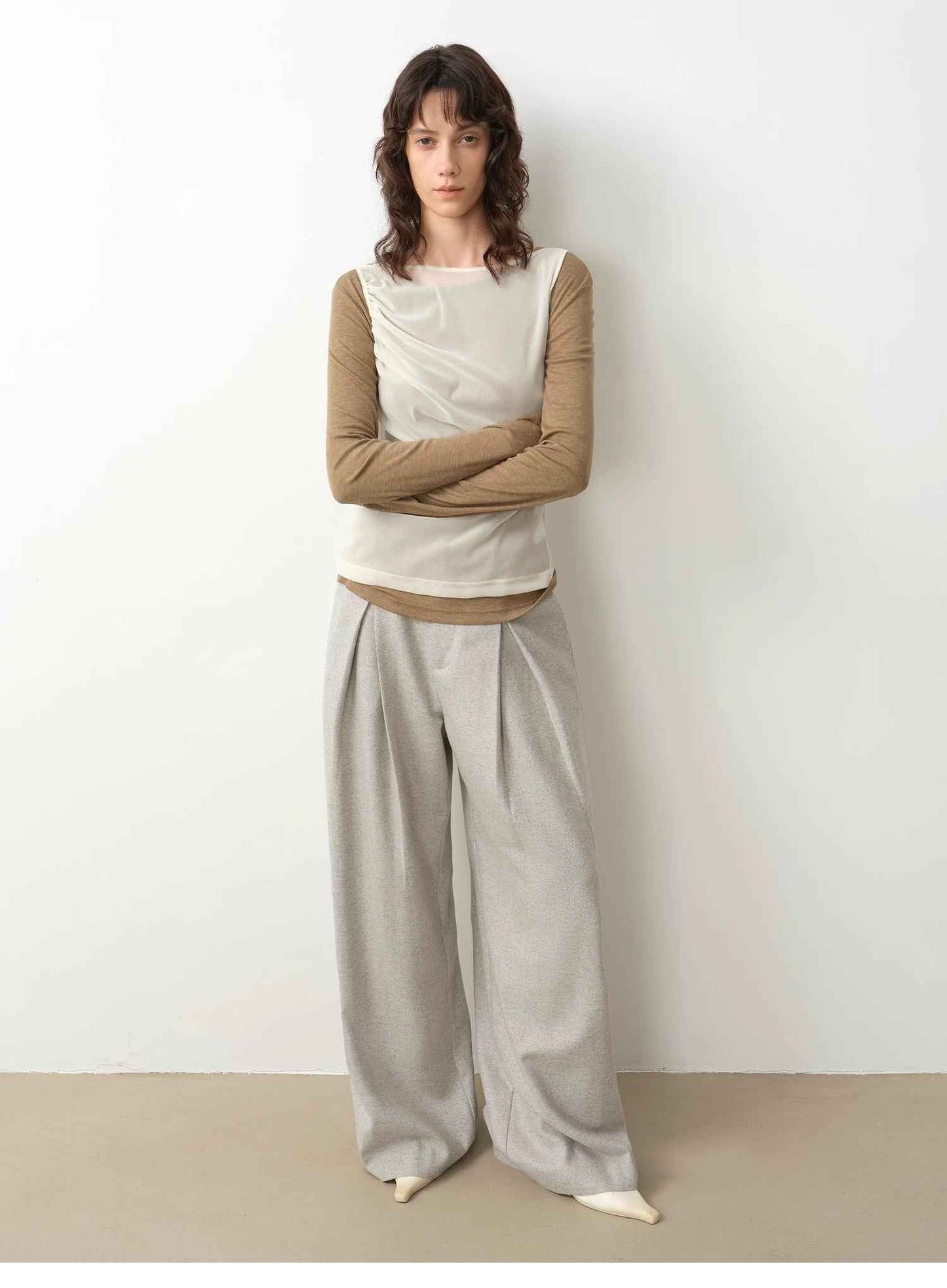 City Stroll Wool-Blend Wide-Leg Trousers | 4 Colors | Fireladyfur