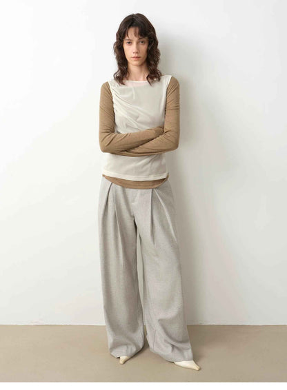 City Stroll Wool-Blend Wide-Leg Trousers | 4 Colors | Fireladyfur