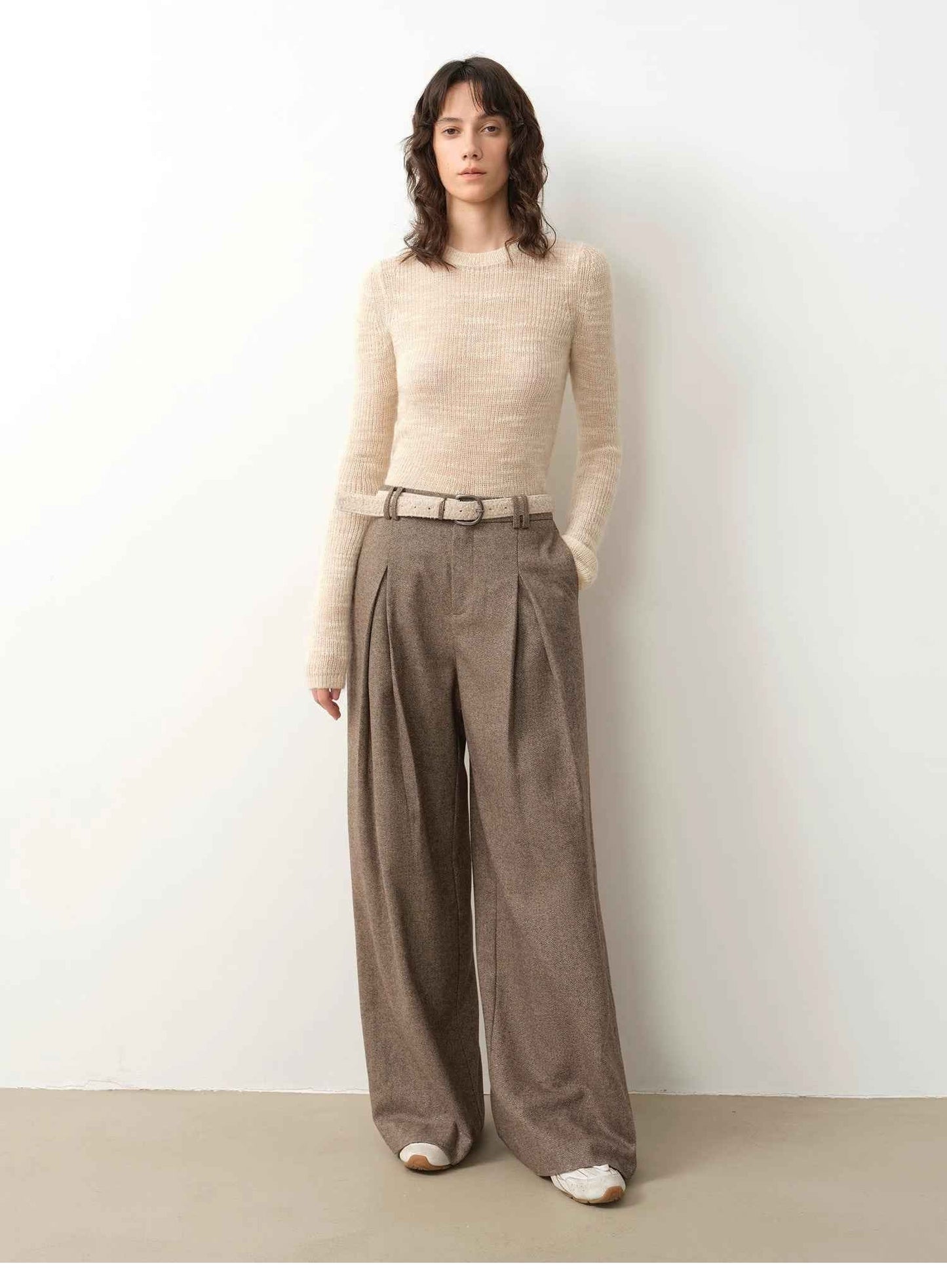 City Stroll Wool-Blend Wide-Leg Trousers | 4 Colors | Fireladyfur