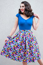 Isabel Top in Peacock Blue | Retrolicious