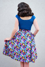 Isabel Top in Peacock Blue | Retrolicious