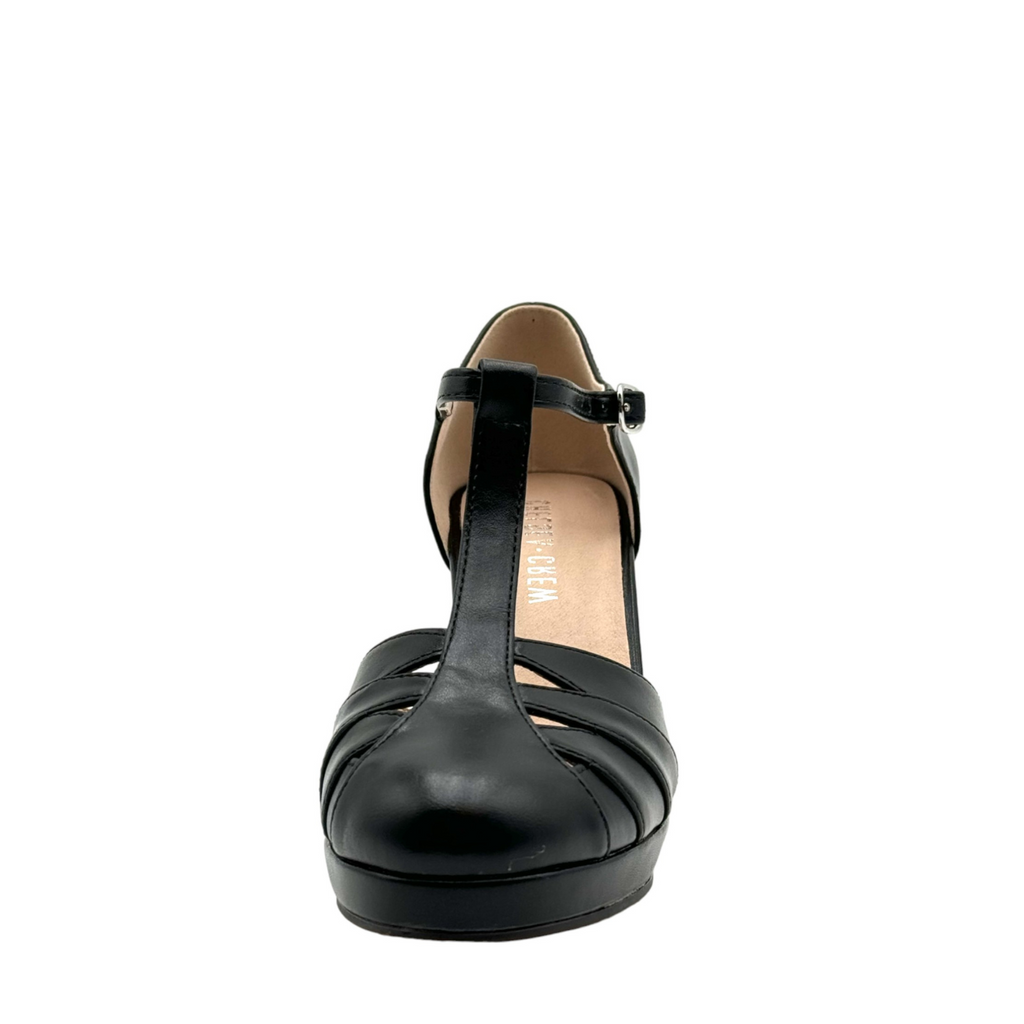Francine T-Strap Heels in Gold, Black, White, or Silver