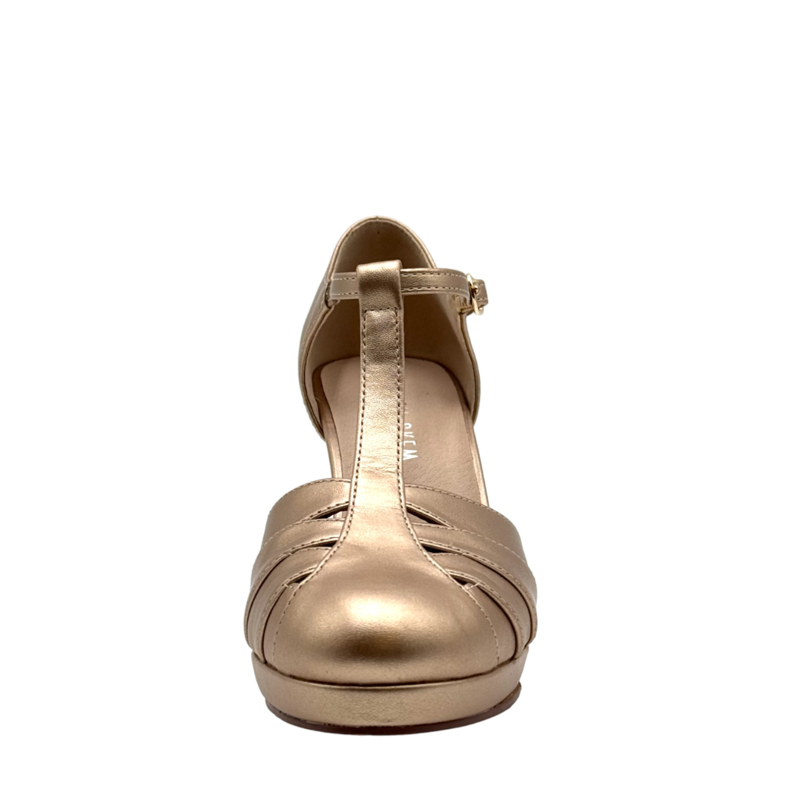 Francine T-Strap Heels in Gold, Black, White, or Silver