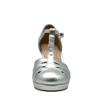 Francine T-Strap Heels in Gold, Black, White, or Silver